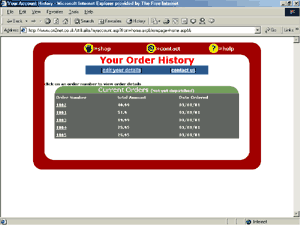 your personal account details page
